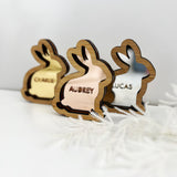 3D Bunny Name Decorations - Mirror (3 colours)