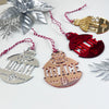 Christmas Acrylic Detailed Name Ornaments (various colours)