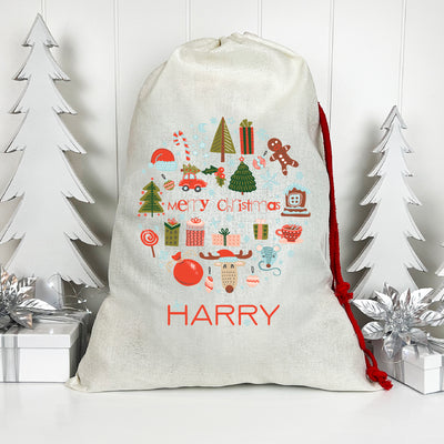 Cute Christmas Collection Santa Sack (Updated Design)