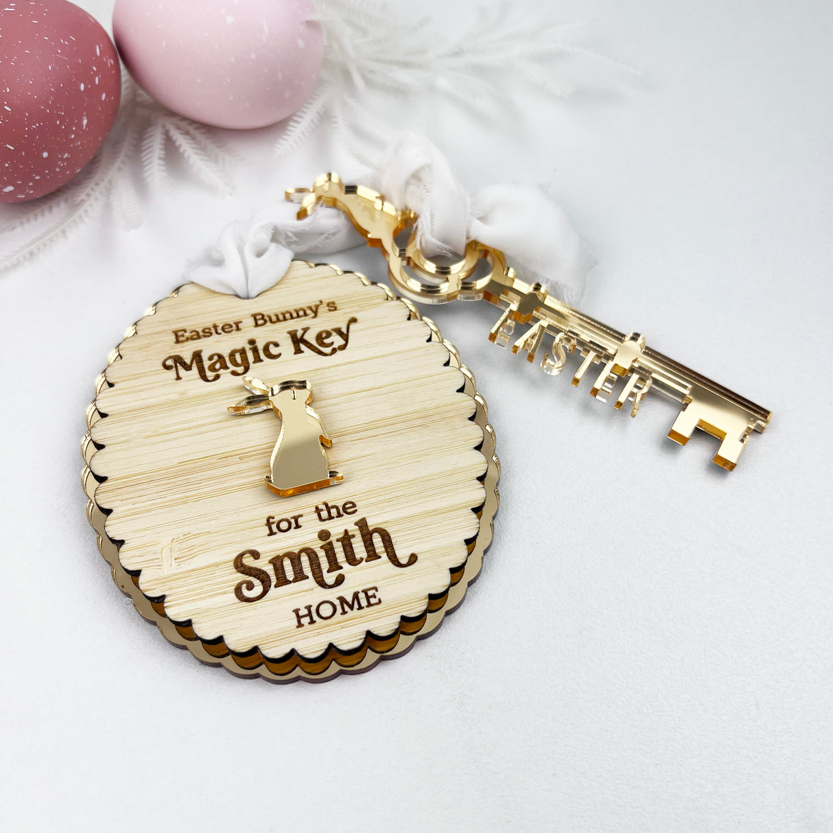 Scalloped Easter Bunny Magic Key (3 colours)