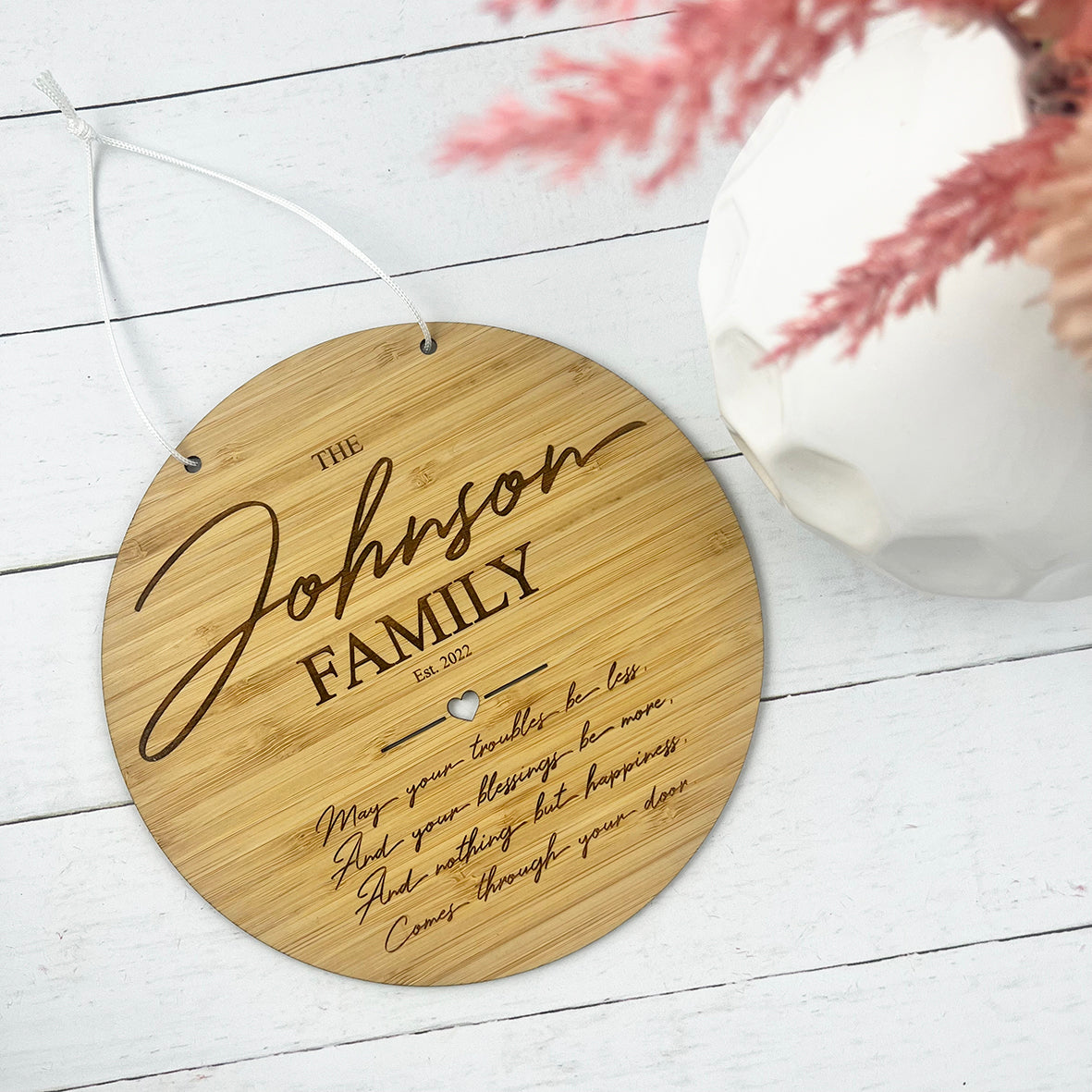 Family Blessing Personalised Wall Plaque