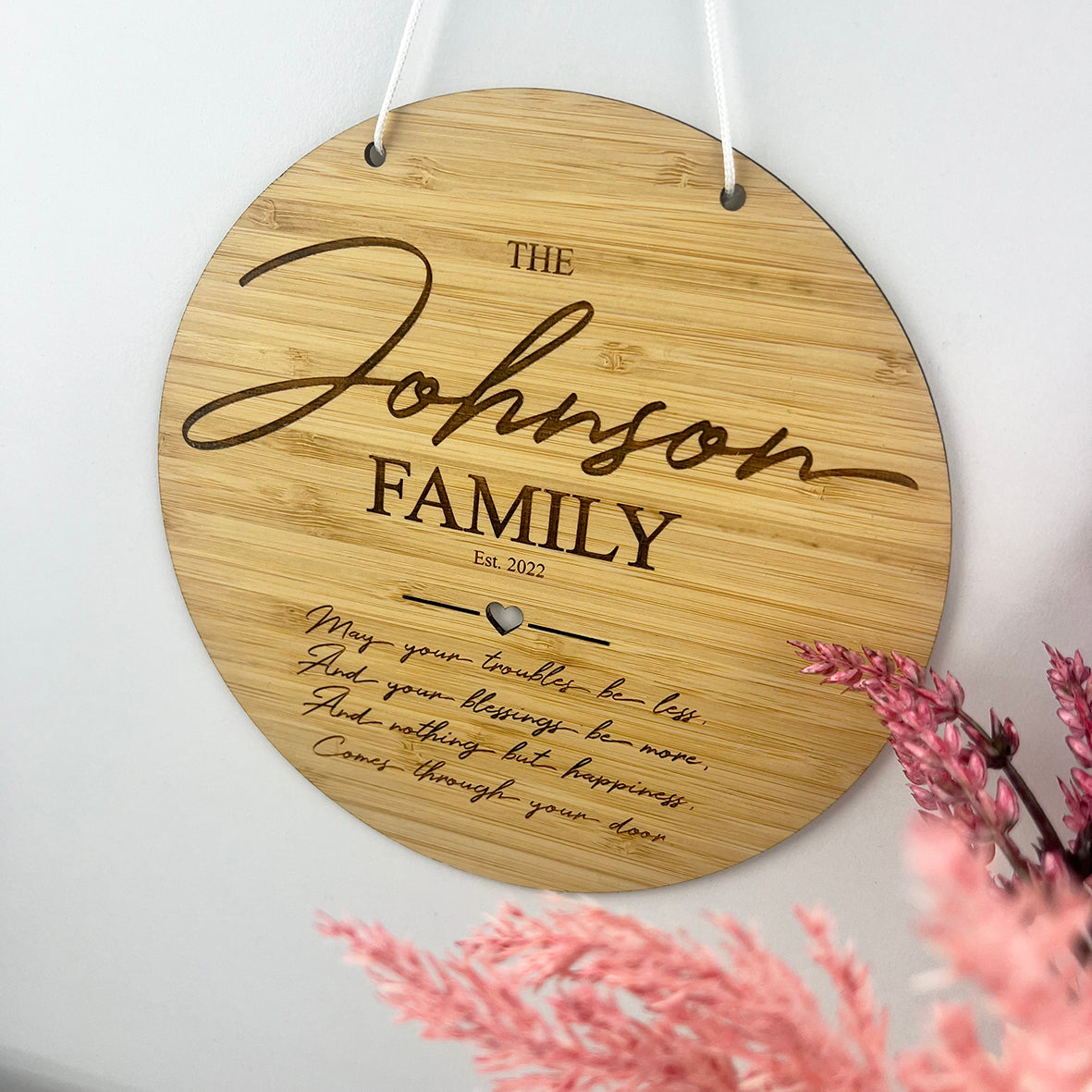 Family Blessing Personalised Wall Plaque