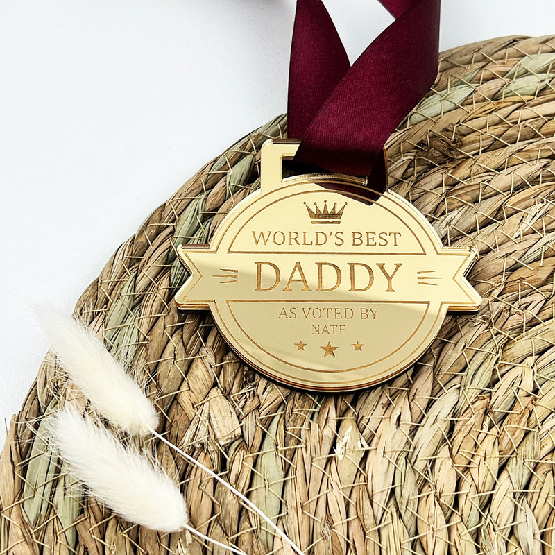 Personalised World's Best Gold Medal