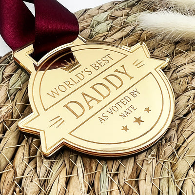 Personalised World's Best Gold Medal