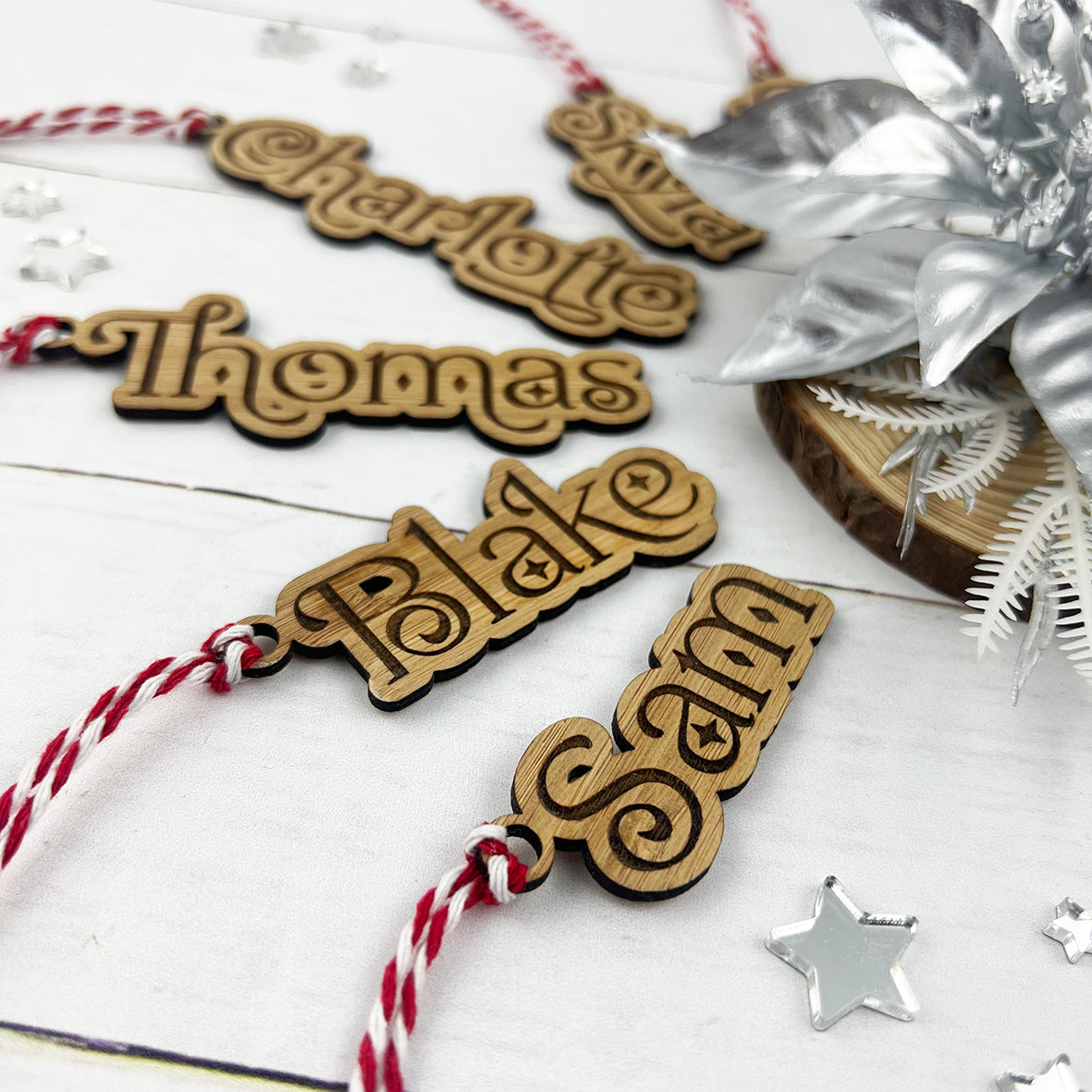 Bamboo Festive Font Name Ornament