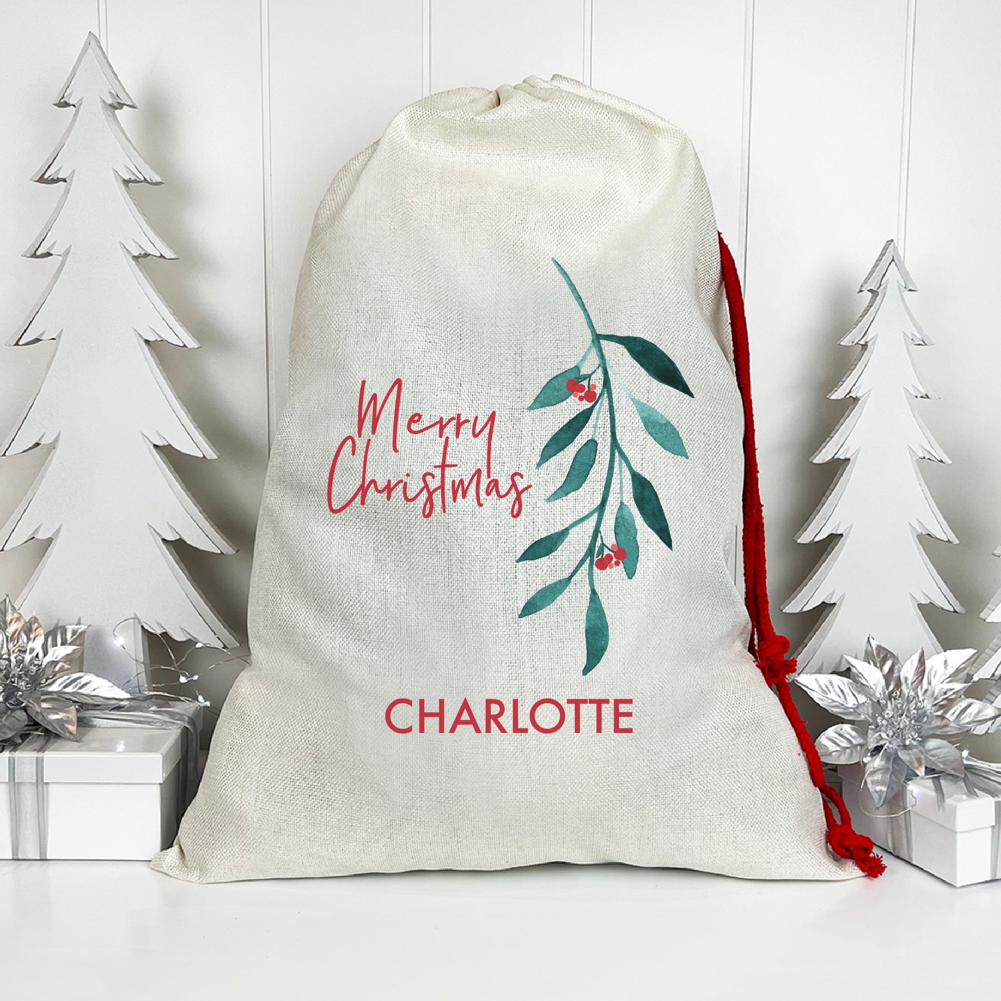 Festive Branch Santa Sack (Updated Design)