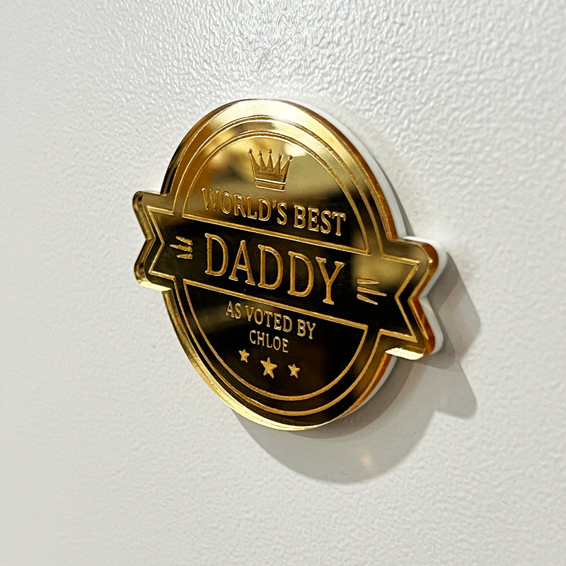 Personalised World's Best Gold Magnet