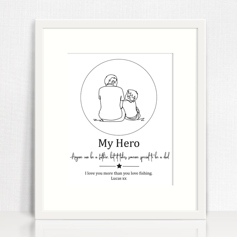 Line Illustration Personalised Prints (12 designs)