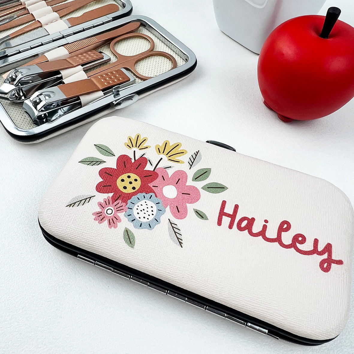 Personalised 10 Piece Floral Manicure Set