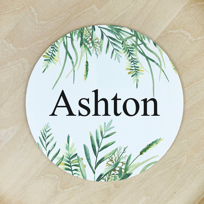 Ferns Name Plaque (3 sizes)