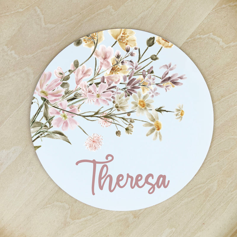 Meadow Blooms Name Plaque (3 sizes)