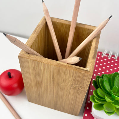 Teacher School Icons Thank You Personalised Pencil Pot