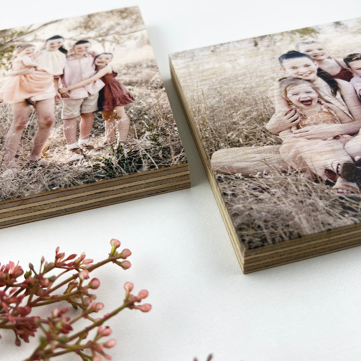 Personalised Square Wooden Photo Block