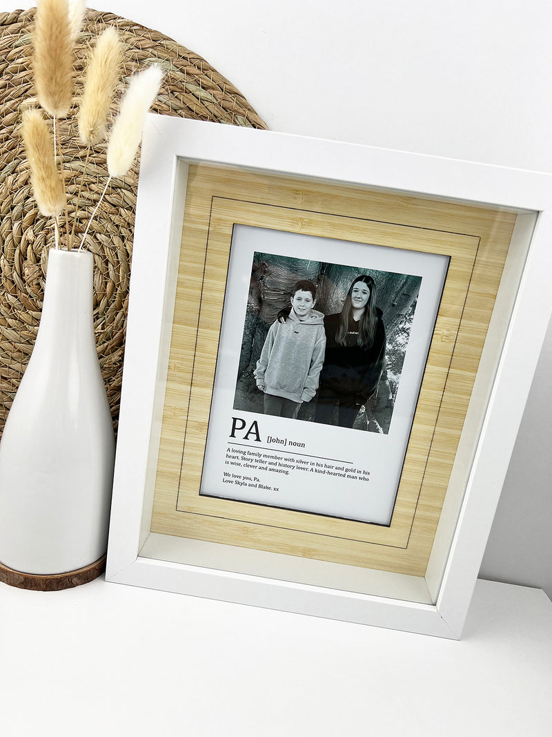 Framed Photo & Quote Keepsake With Bamboo Insert