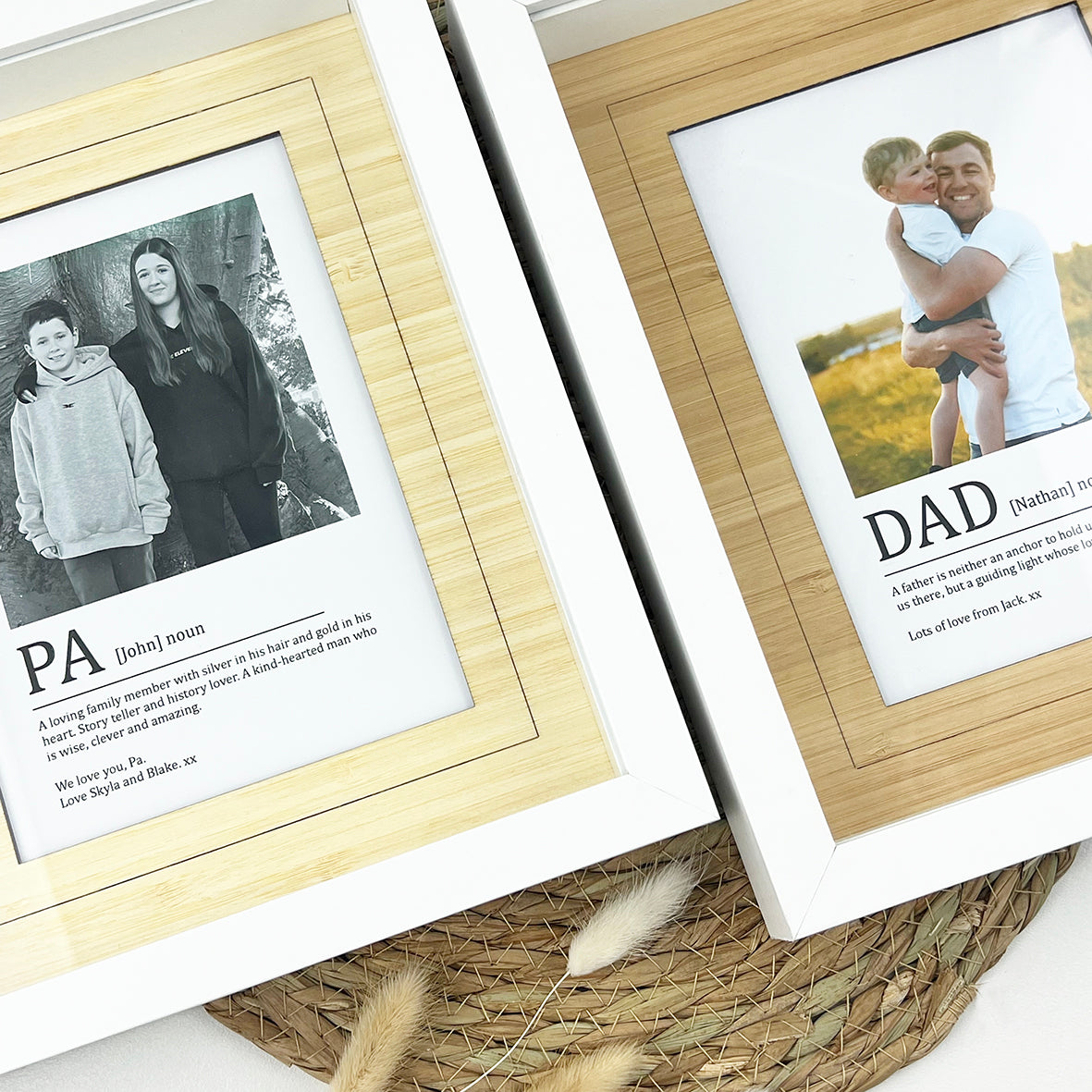 Framed Photo & Quote Keepsake With Bamboo Insert