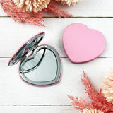 Pink Heart Sweet Wildflowers Garden Compact Mirror