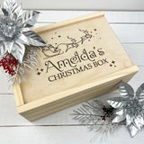 Personalised Santa's Sleigh Engraved Keepsake Box