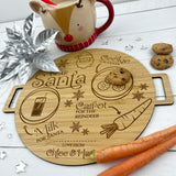 Personalised Santa Treats Bamboo Serving Plate