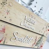 Personalised Christmas Scene Christmas Crate