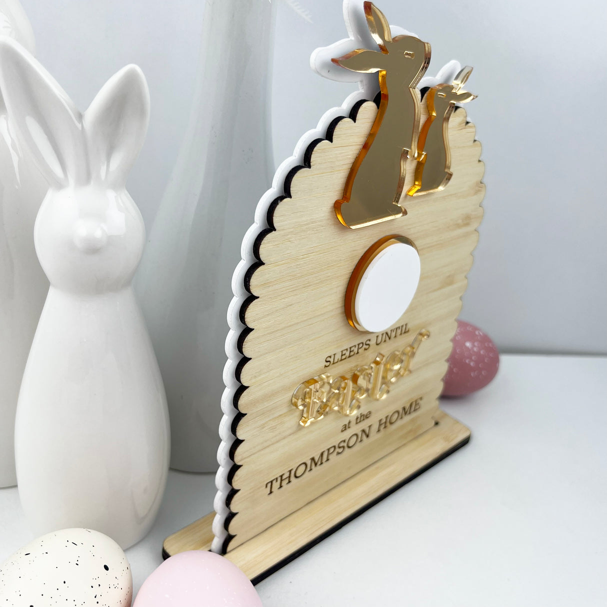 Easter Scalloped Countdown Calendar Stand (3 colours)