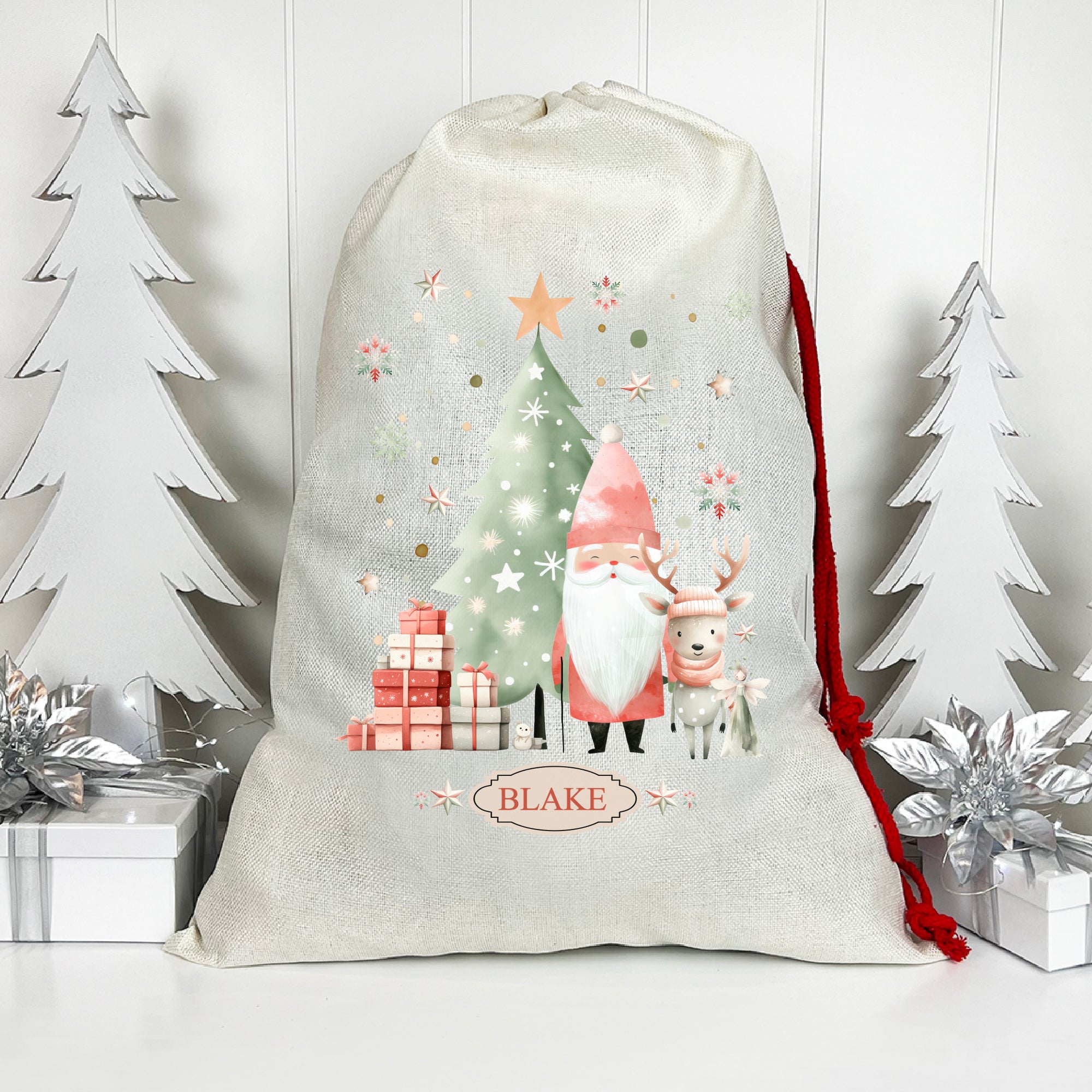 Snowflake Christmas Tree Santa Sack (Updated Design)