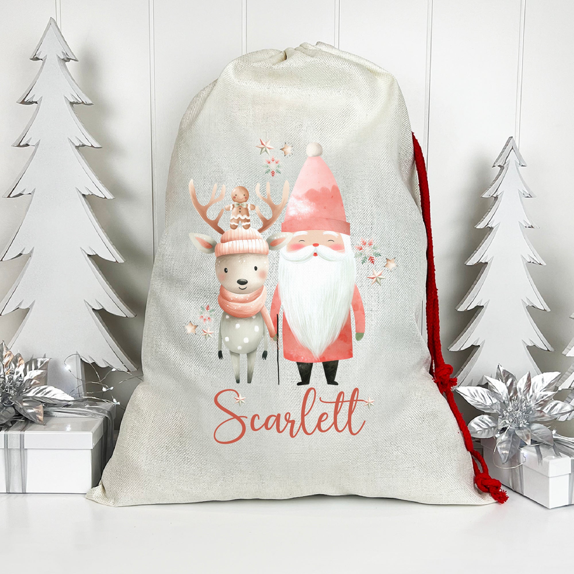 Snowflake Santa Gathering Santa Sack (Updated Design)