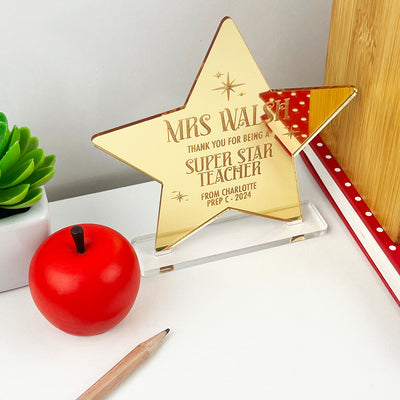 Super Star Teacher Mirror Stand (3 colours)