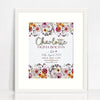 Bamboo (2 colour options) Sweet Wildflowers Garden Birth Print