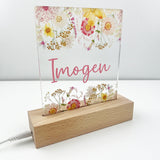 Sweet Wildflower Garden Personalised Night Light