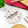 Personalised Double Sided Floral Teacher Coaster