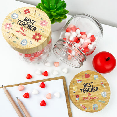 Personalised Best Teacher Lolly Jars (2 designs)