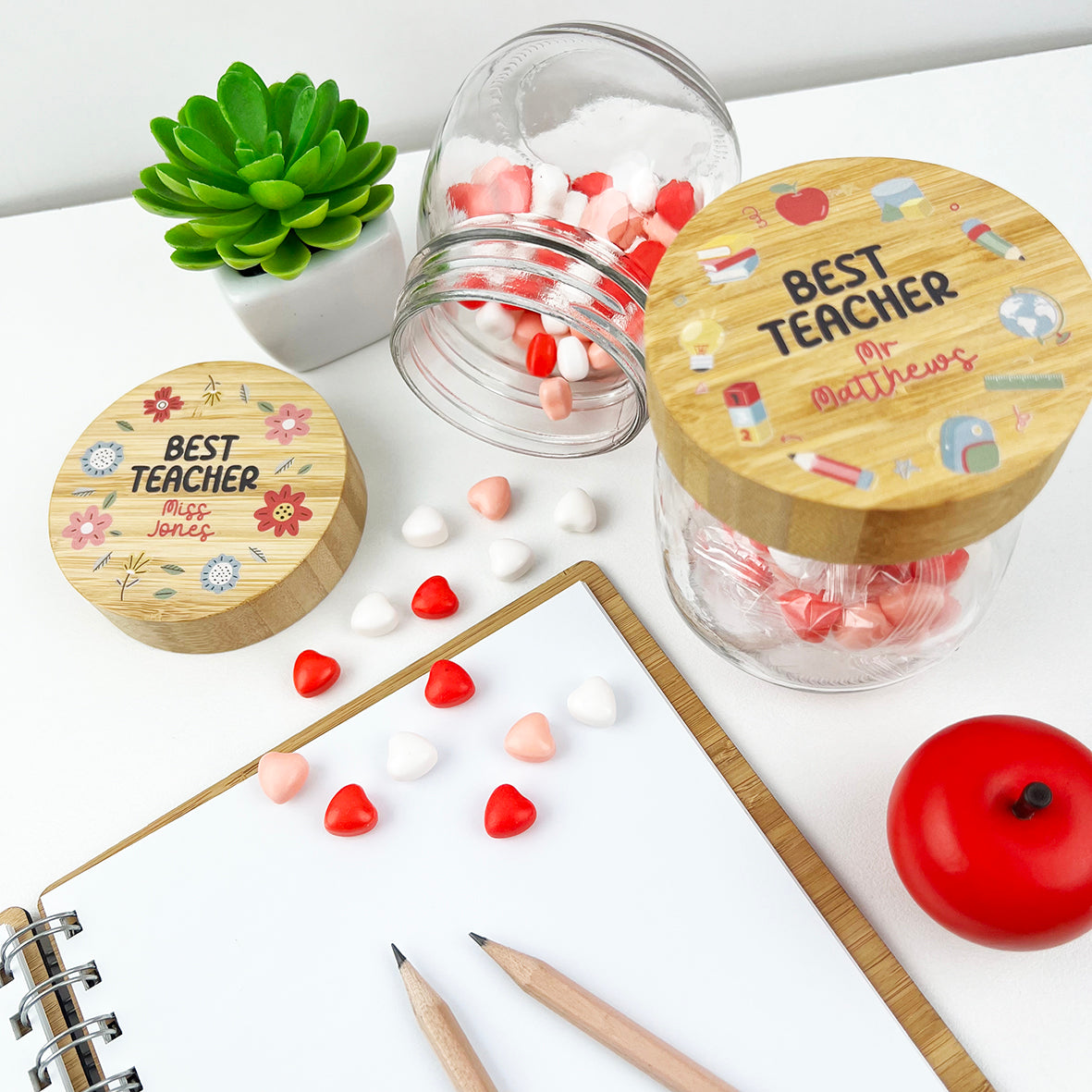 Personalised Best Teacher Lolly Jars (2 designs)