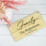 We Are Family Personalised Wall Plaque