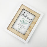 Personalised Fern Birth Details Acrylic Frame