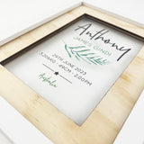 Personalised Fern Birth Details Acrylic Frame