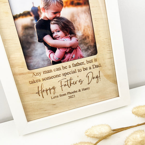 Personalised Quote Frame with Wooden Insert - Colour and Spice Pty Ltd