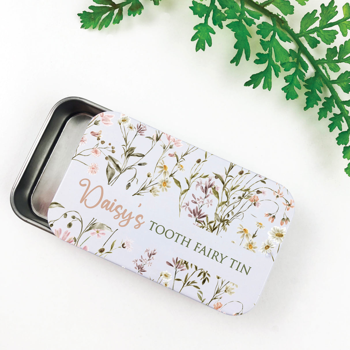 Wildflowers Tooth Fairy/Haircut Tin