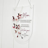 Orchid Arched Personalised Wall Plaque