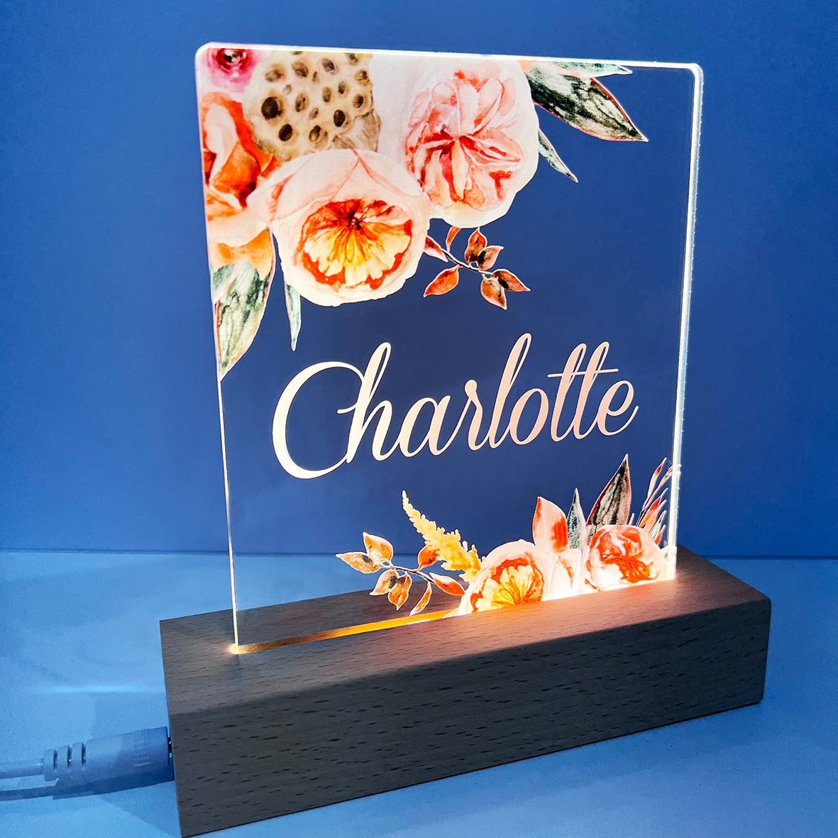 Bold Bouquet Personalised Night Light