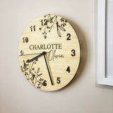 Botanical Bamboo Clock