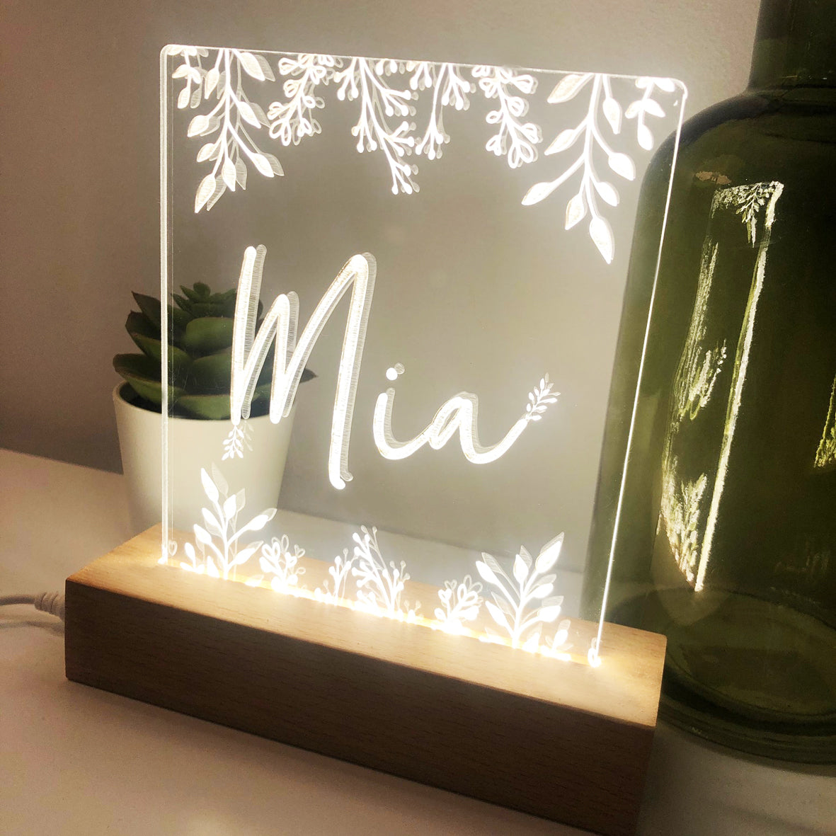 Botanical Personalised Night Light