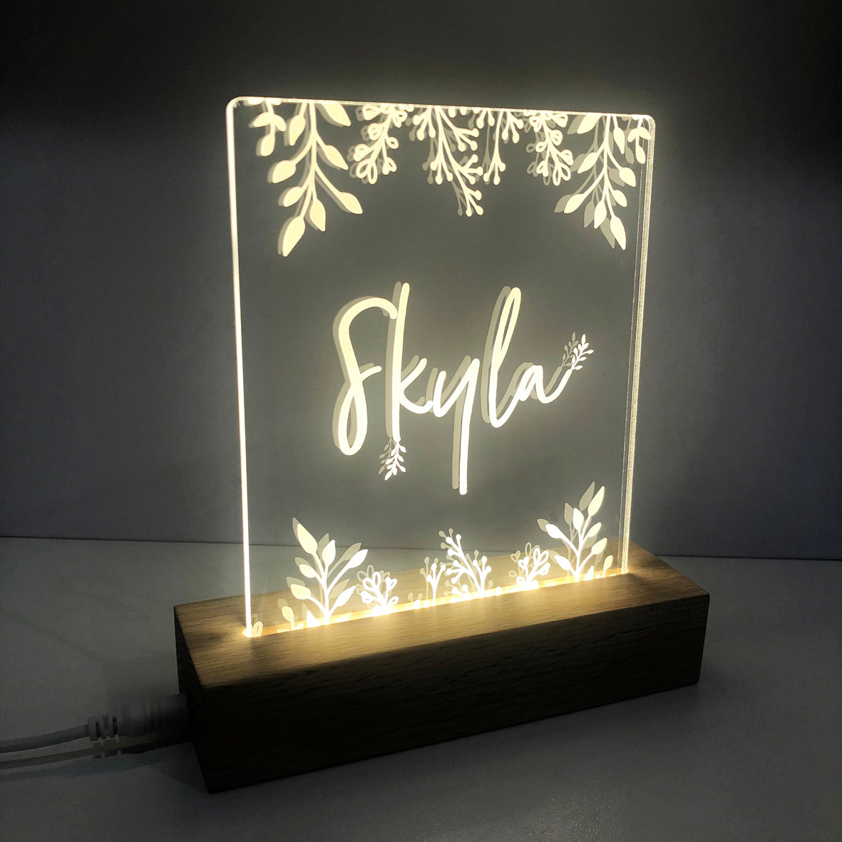 Botanical Personalised Night Light