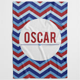 Boys Chevron Personalised Blanket