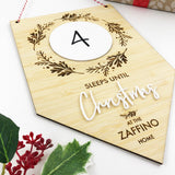 Christmas Countdown Bamboo Wall Hanging