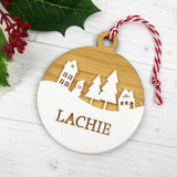 Christmas Scene Personalised Name Ornament