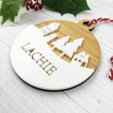 Christmas Scene Personalised Name Ornament