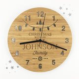 Christmas Bamboo Wall Clock