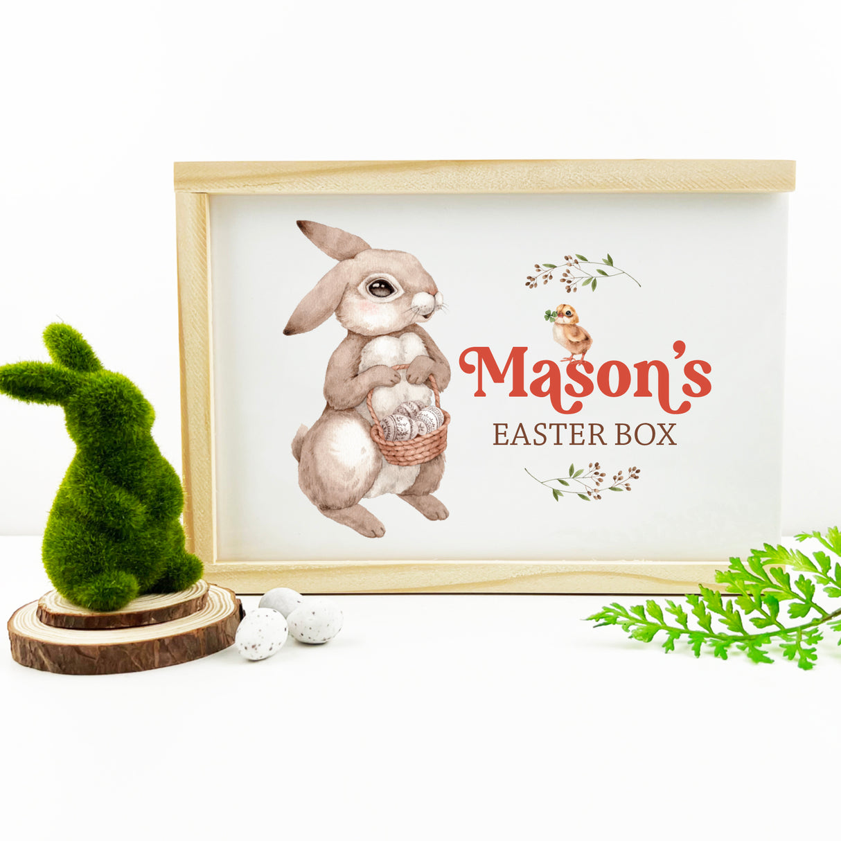 Personalised Woodlands Easter Hunt Keepsake Box