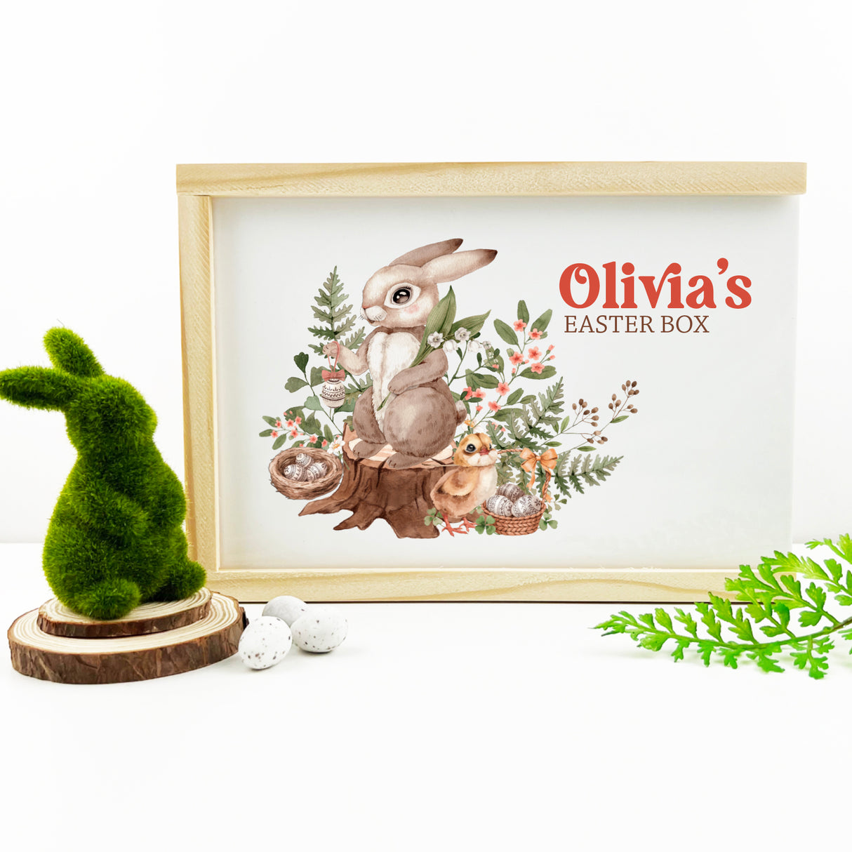 Personalised Woodlands Easter Forest Keepsake Box