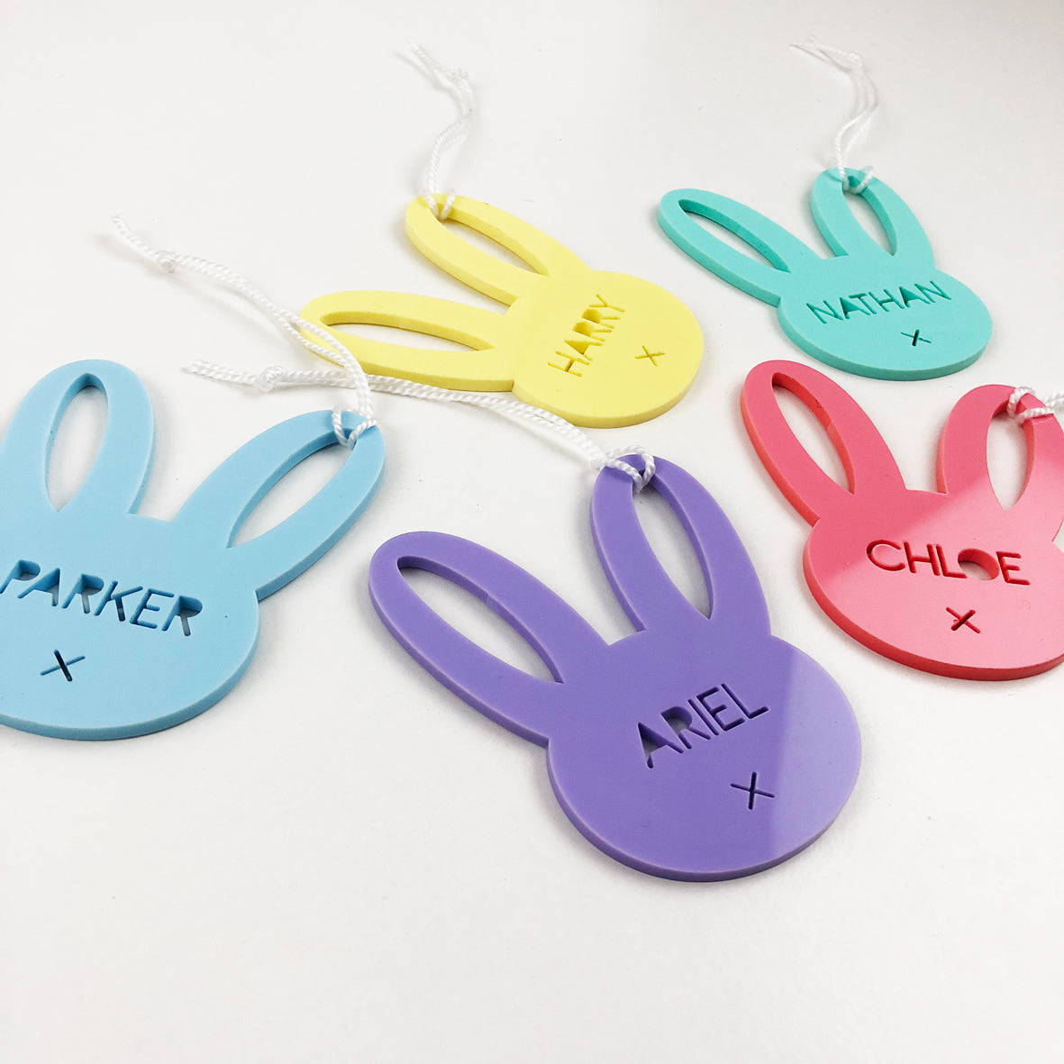 Fun Colour Easter Bunny Name Tags